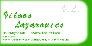 vilmos lazarovics business card